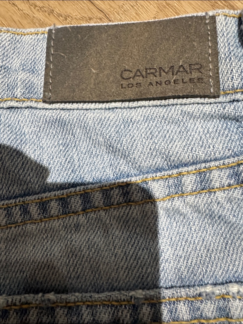 Carmar Light Blue Distressed High-Rise Denim Shorts - Picture 4 of 5